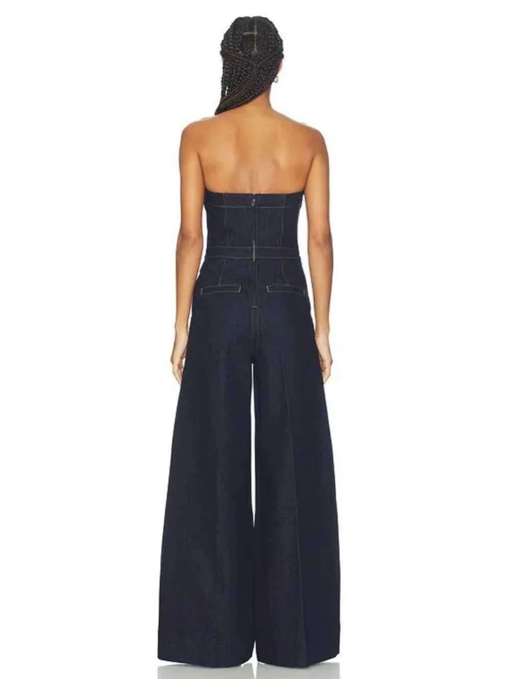 PAIGE Francesca Jumpsuit in Saville Blue Denim Wide Leg Utility One Piece NWT - Picture 3 of 12